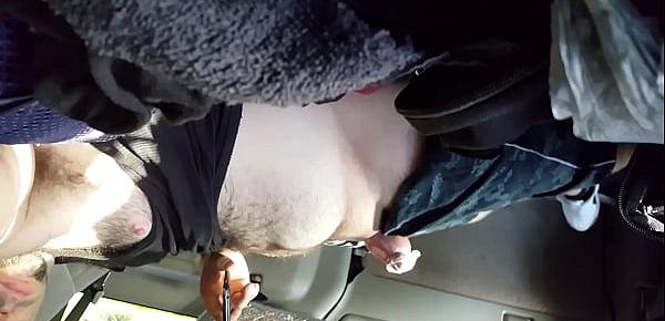  Jacking my cock in public
